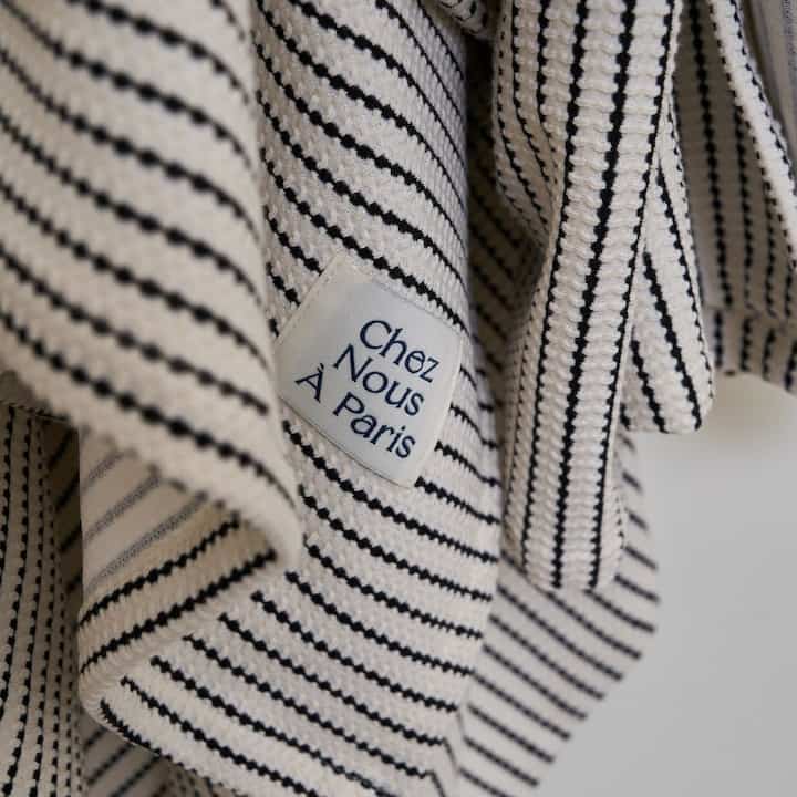 ヴィラ ワッフル ブランケット ブラック