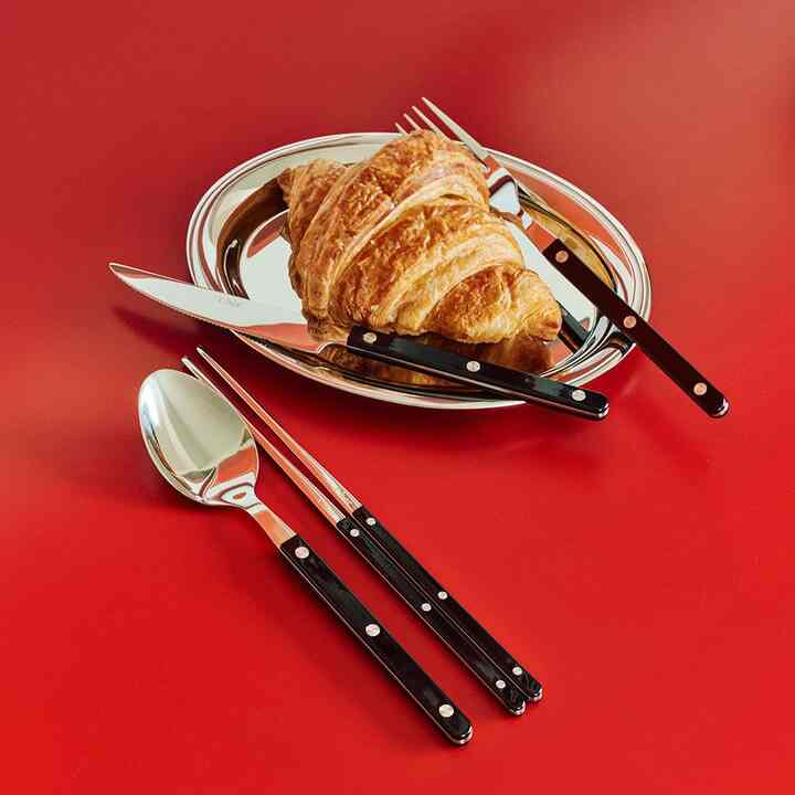 Modern 4-Piece Flatware Set with Colored Handles (16 Colors)