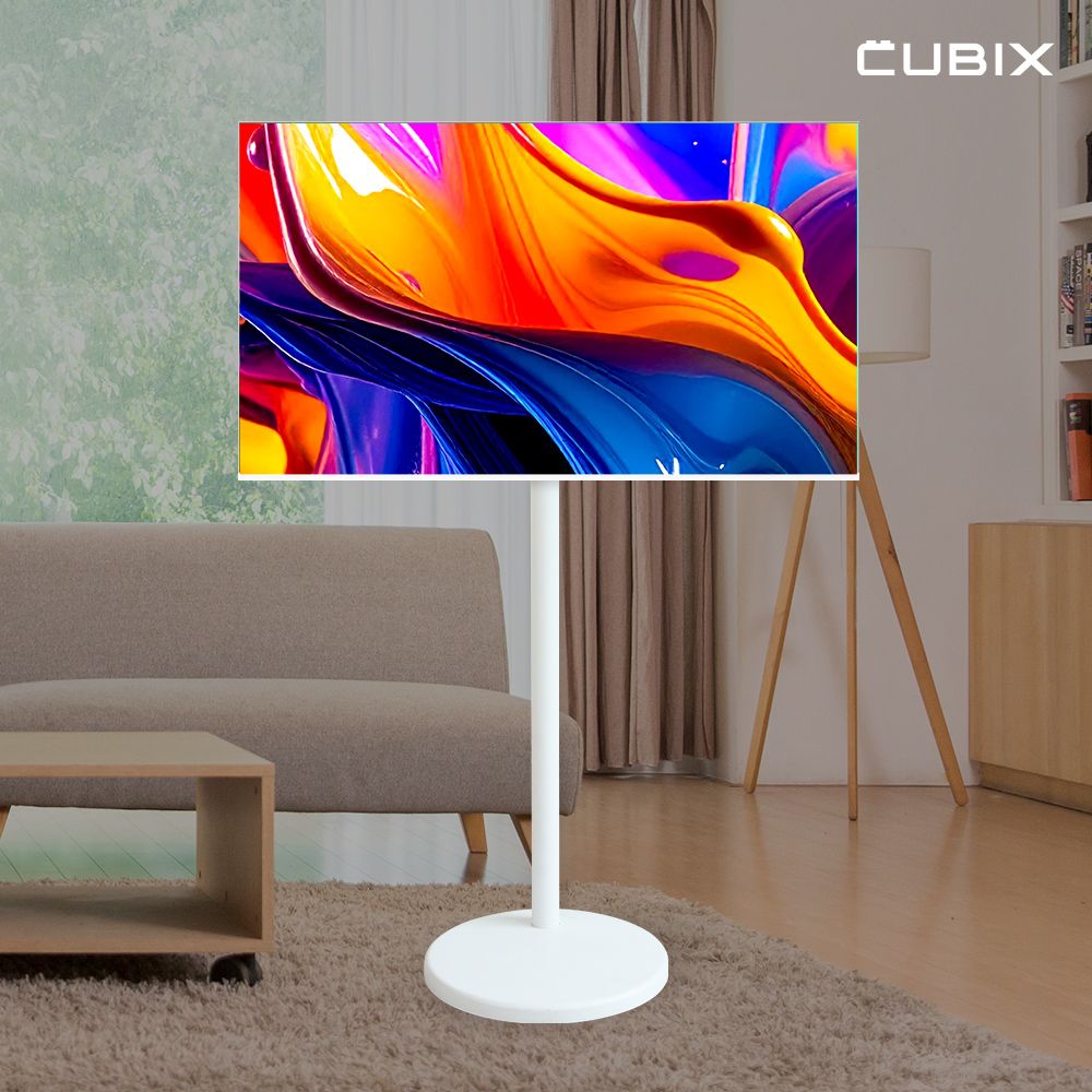 큐빅스전자 무빙큐빅스 화이트에디션 구글 스마트 40인치(101cm) FHD QLED TV 삼탠바이미