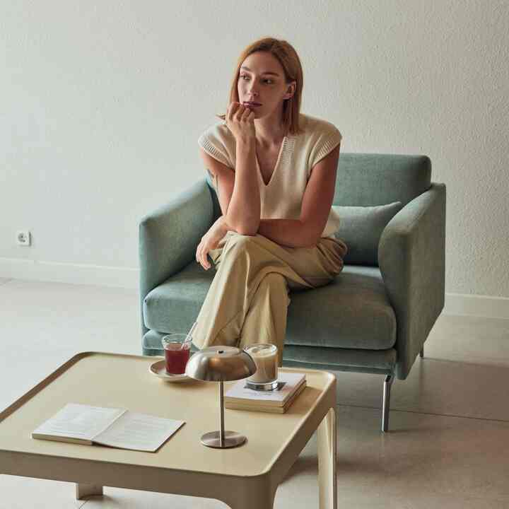 SerenDip ファブリック 1人掛けソファ［4色］