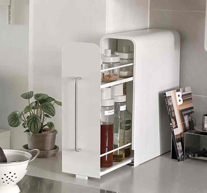 ラウンディング 隙間 2段収納棚