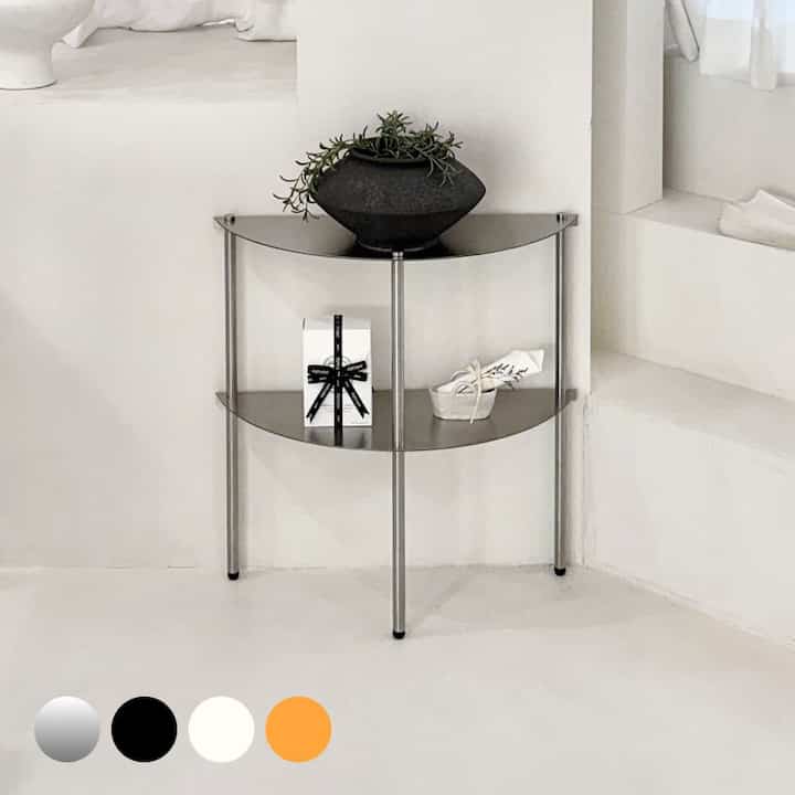 LUNIVA ハーフムーン サイドテーブル［4色］