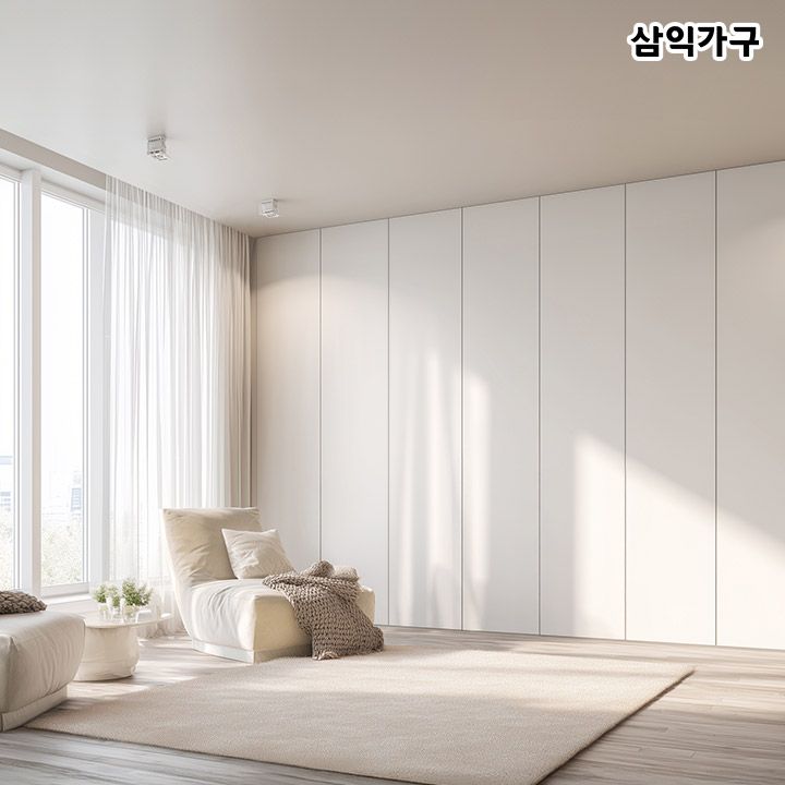 삼익가구 플렉스핏 E0등급 PET 무광 붙박이장 15cm/30cm(3colors) 