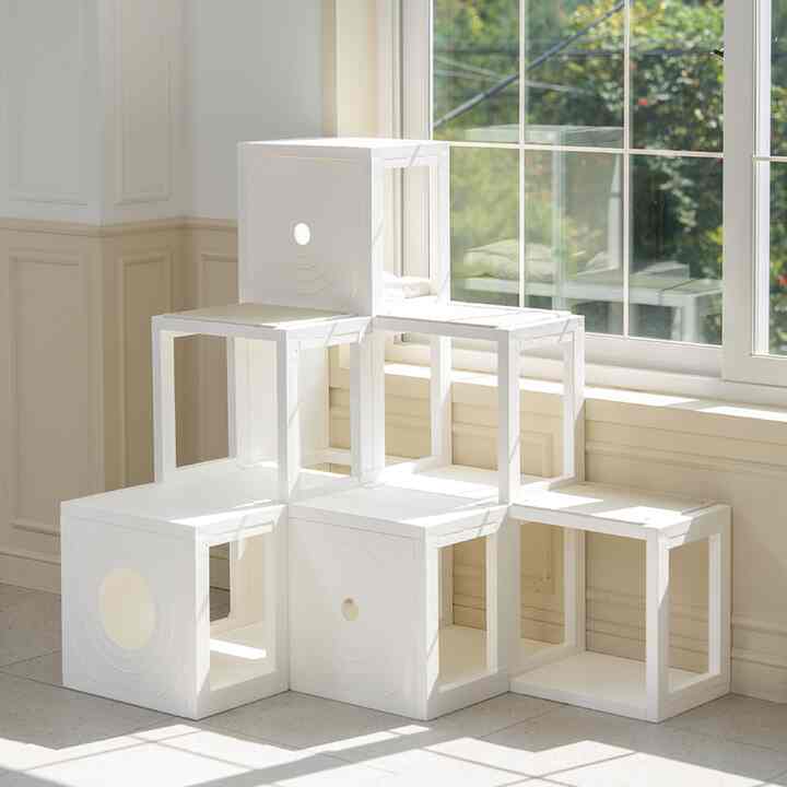 CUBICS pet 階段型 キャットタワー 4x4［7色］ | Ohouse(オーハウス)