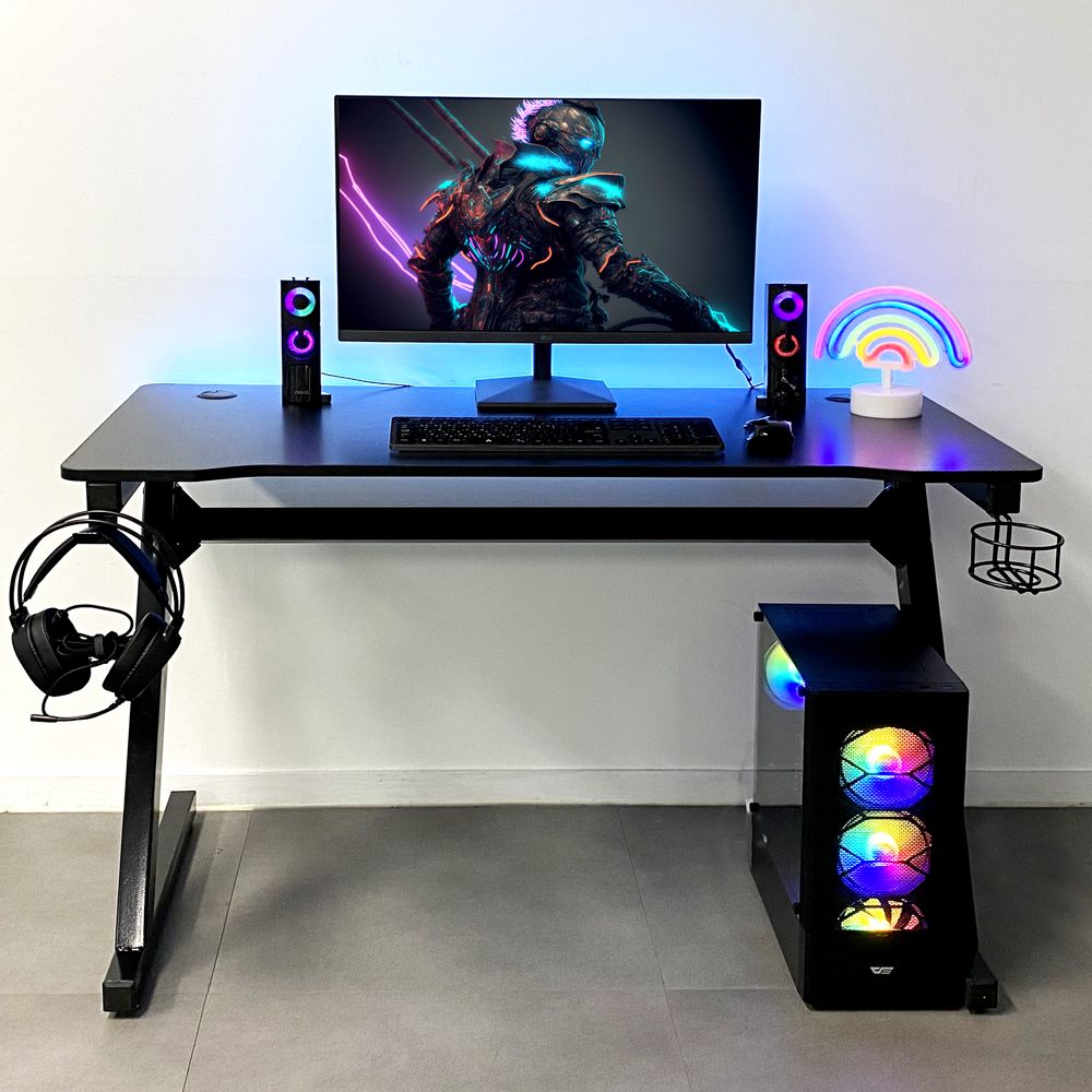 팬물산 이지라이프 게이밍 책상 올인원 서재 컴퓨터 데스크 1200 올블랙