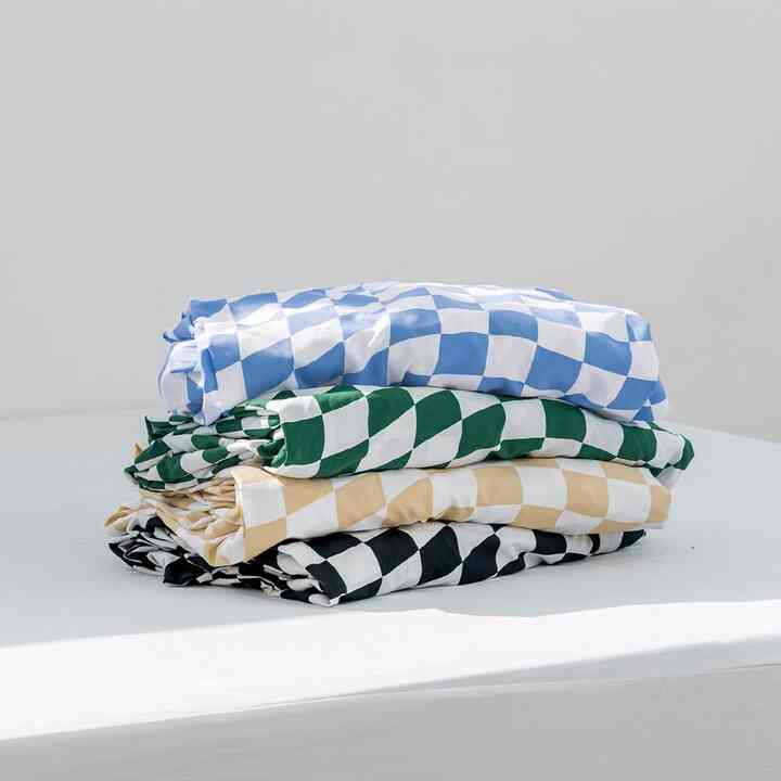チェッカーボード マットレスカバー［4色・2サイズ］
