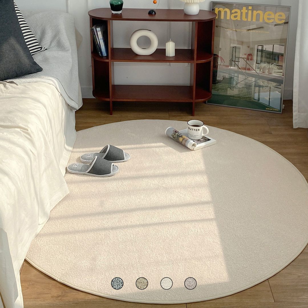 한스갤러리 선염솔리드 원형 러그 카페트 4colors, 3sizes 