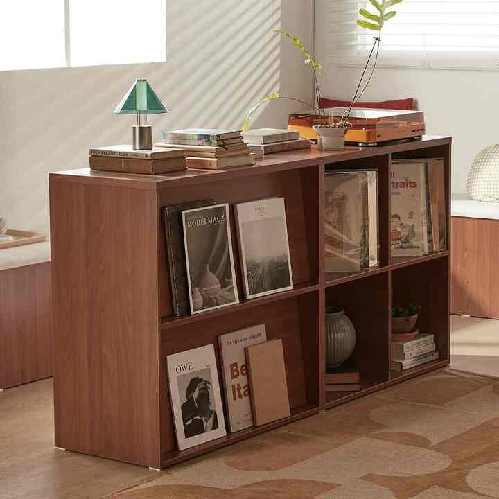 Gamgak 両面収納ブックシェルフ 80cm［3色］