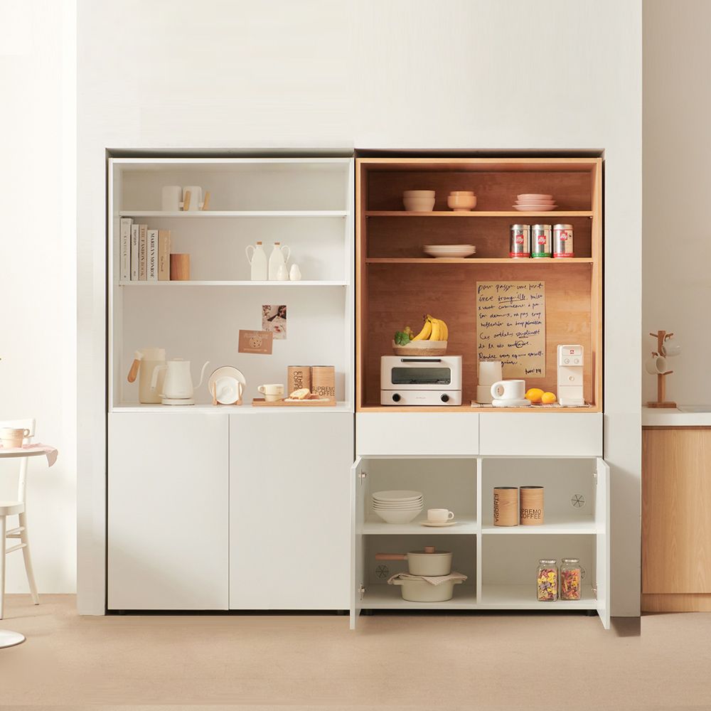 제크리 221,000원 카멜 홈카페 수납장 1100 E0 비스포크 주방수납장 냉장고장