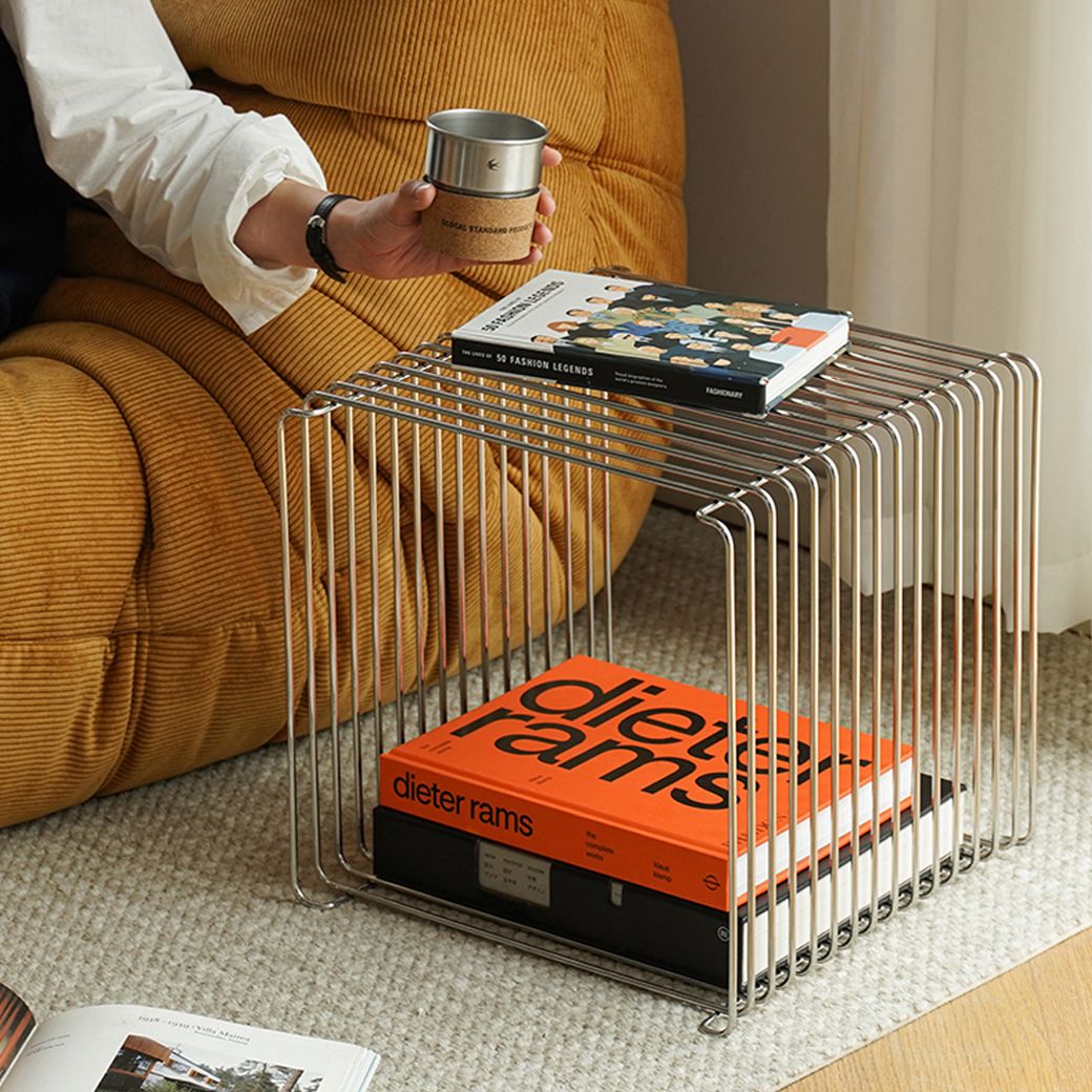 [오늘출발] [신상품] 체어팩토리 와이어 큐브형 철재 모듈 스탠드 잡지 선반 수납장 협탁 사이드테이블 철제 서랍장