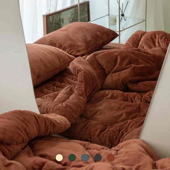 モノディ マイクロファイバー 冬用 掛け布団［6色・3種・3サイズ］