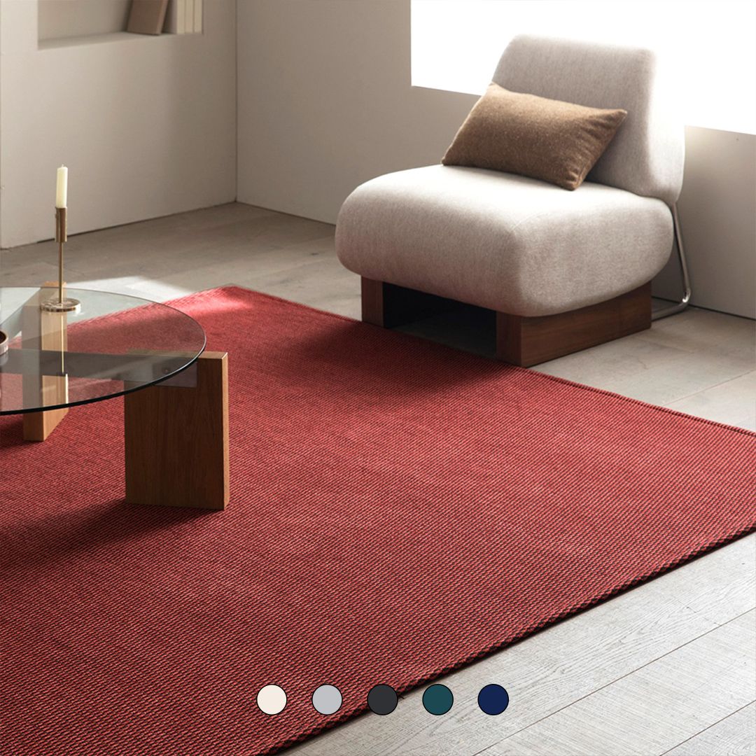 한빛카페트 텍스처드 셔닐 워셔블 러그 카페트 5size 7colors 