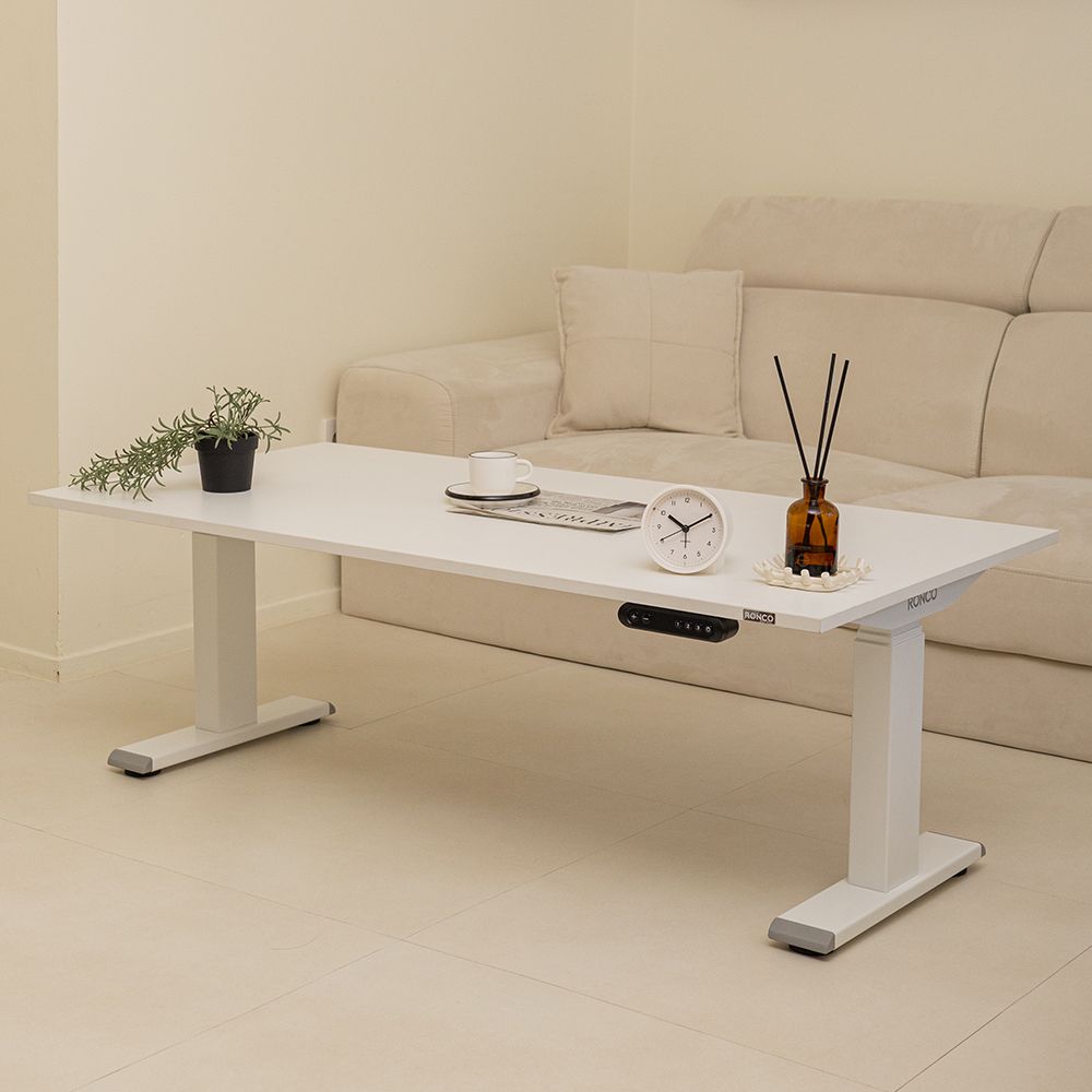 롱코 모션데스크 듀얼모터 좌식형 소파 테이블 높이조절 책상 3STEP 1200/1400
