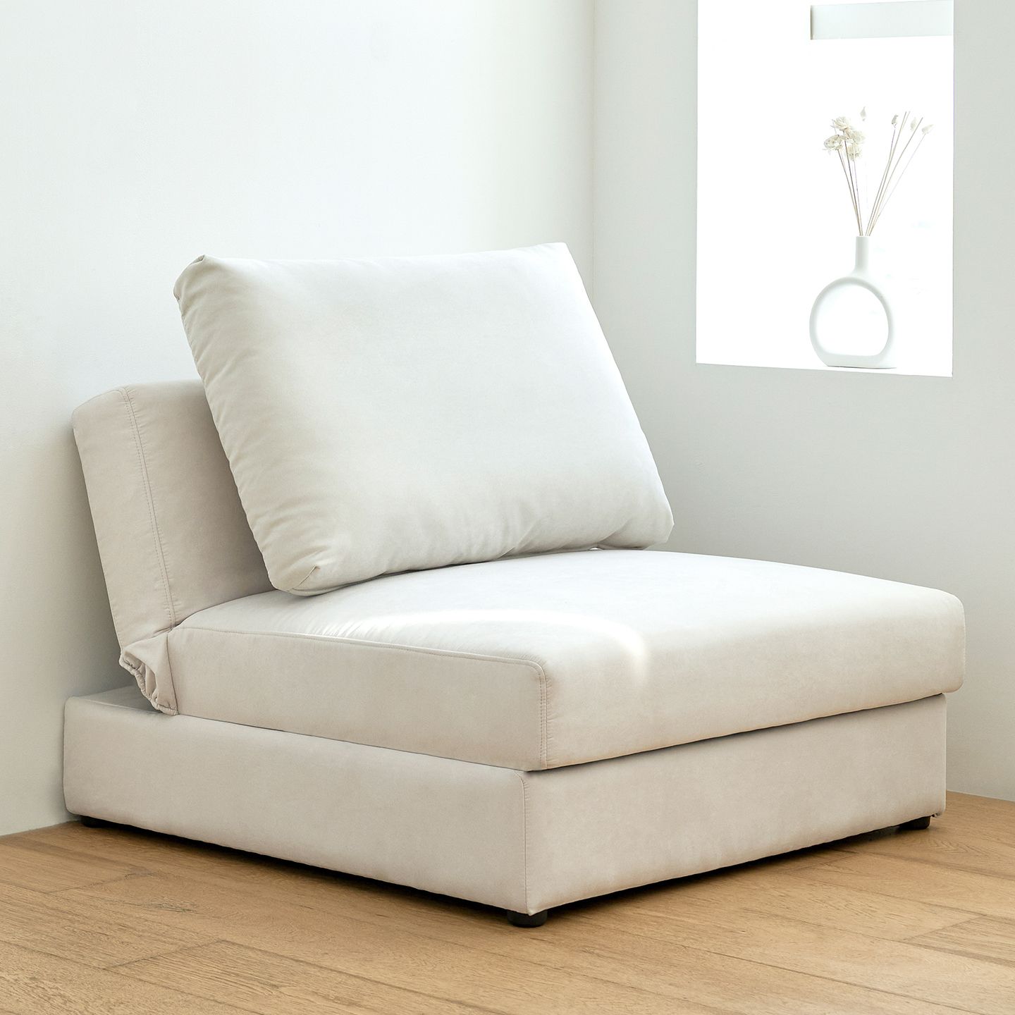 [오늘출발][신상품]아이와비 싱글 아쿠아패브릭 접이식 수납 소파베드 (쿠션1개포함)