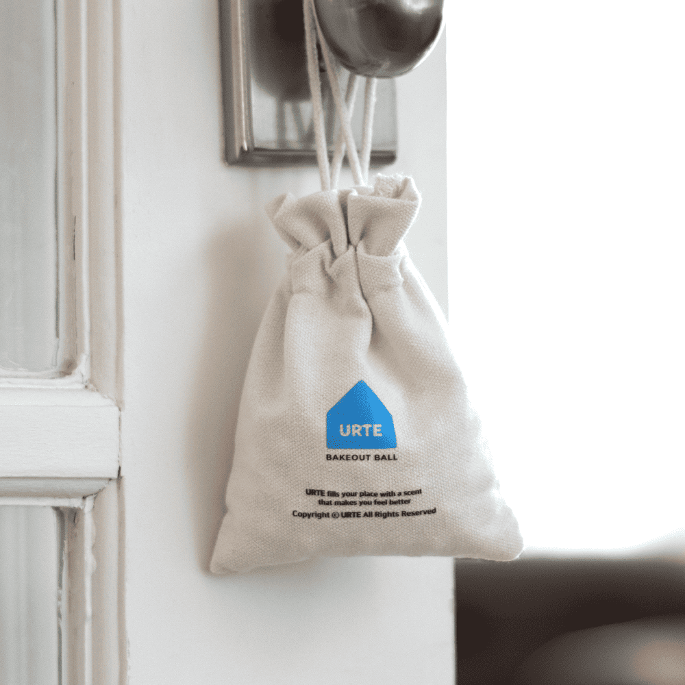 유르테 베이크아웃볼 클린 코튼 블루 화장실 냄새 제거 실내 천연 방향제 탈취제 디퓨저 200g