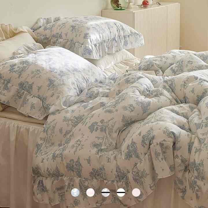 Hotel france フリル カバーのいらない布団セット［9色・3サイズ］