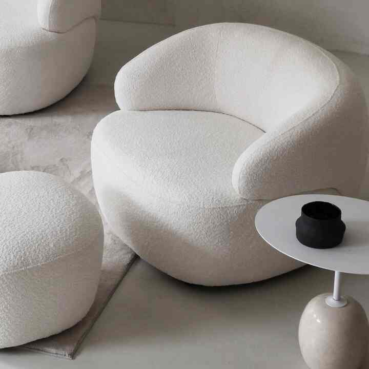 Emblee はっ水 ブークレ 1人掛け ソファ［3色］