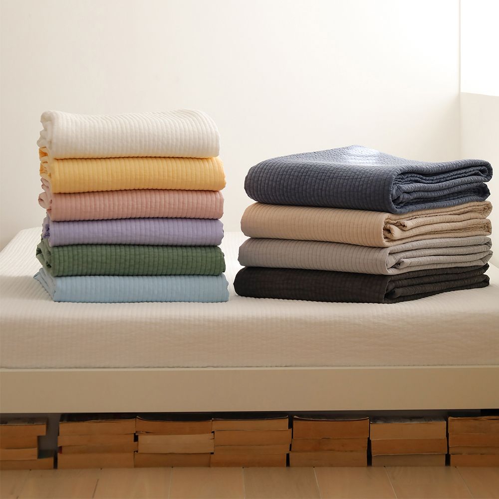온도룸 누비앙 60수 순면 피그먼트 워싱 줄누빔 고정밴딩 패드 겸 이불 
