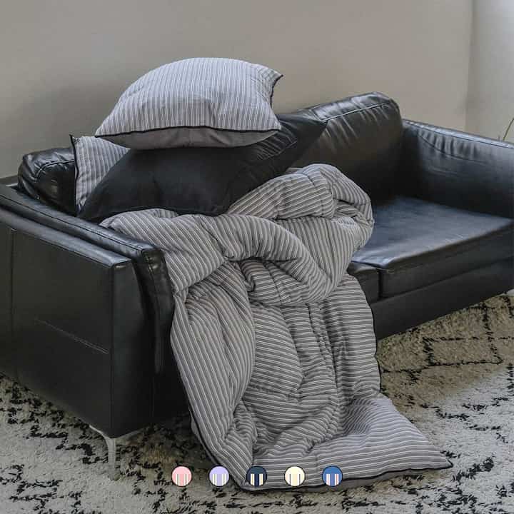 Ordinary ストライプ カバーのいらない掛け布団［7色・2サイズ］