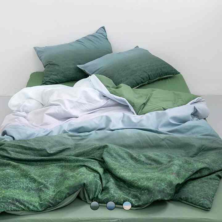 Photo グラデーション カバーのいらない布団 単品/セット［3色・2サイズ］