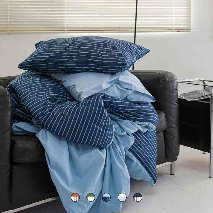 POUND ストライプ カバーのいらない布団セット［5色・2サイズ］