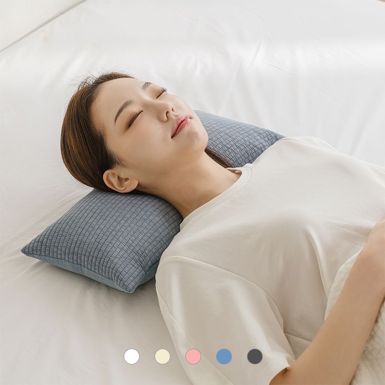 [신상품] 포그니아 피그먼트 작고낮은 거북목 목주름관리 숙면 메밀베개(속포함) 7colors
