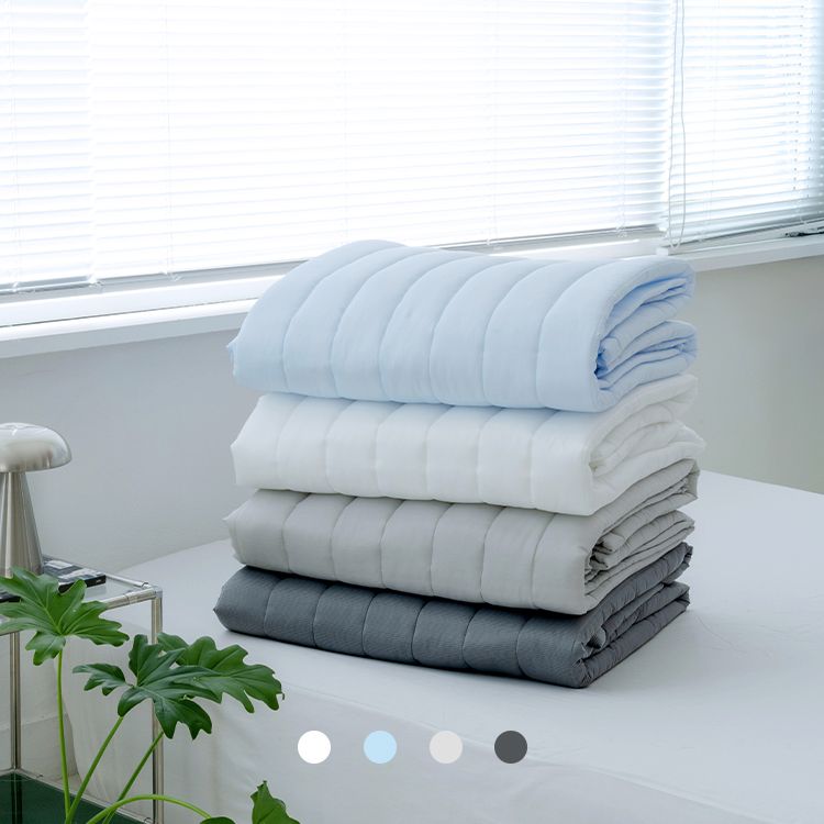 플로라침구 듀라론 100% 쿨에이드 스트라이프 고정밴딩 냉감패드 SS/Q 4컬러 