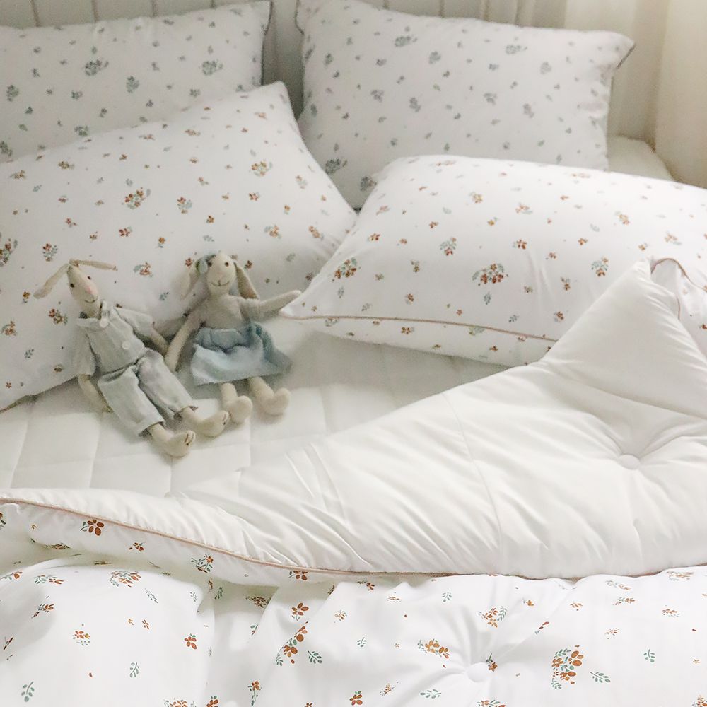 린즈홈 블루밍데이즈 사계절 누빔 정전기방지 항균 알러지케어 차렵이불+패드+베개커버 세트