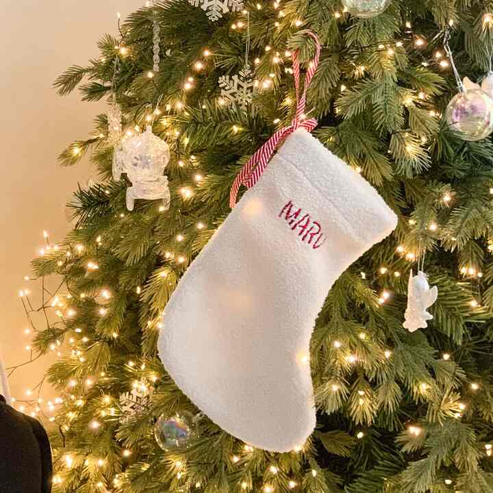 オーダーメイド イニシャル 刺繍 クリスマスソックス［3色］