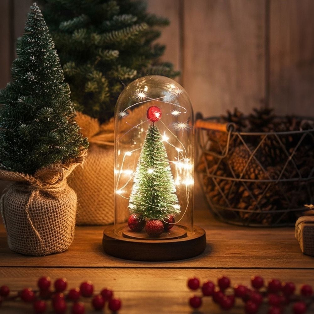 레토 LED 유리돔 크리스마스 트리 무드등 