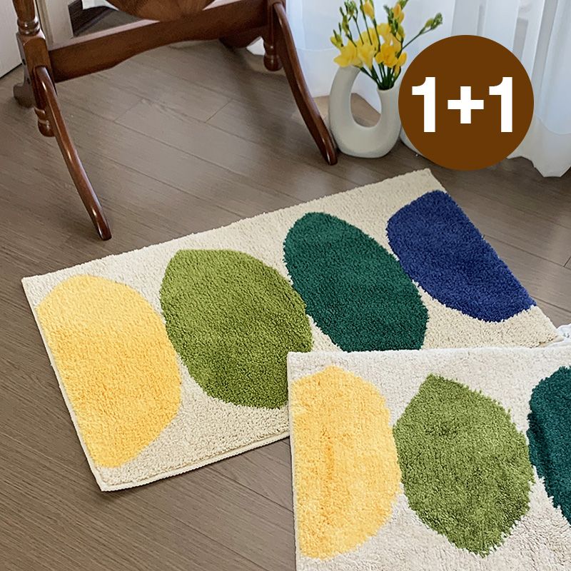 [오늘출발] [신상품] 홈앤하비 폭신한 극세사 주방 욕실 컬러 발매트 컬러열매_2size