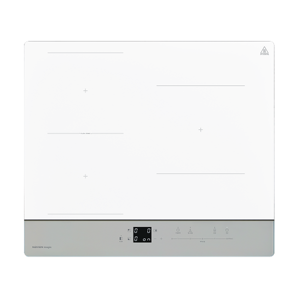 SK매직공식몰 3구 플렉스존 인덕션 쿡탑 전기 레인지 세라믹 글라스 화이트 실버 3400w