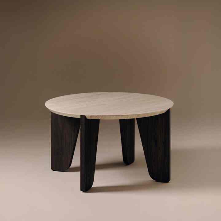 COLIMA 円形 ローテーブル 80cm［2色］