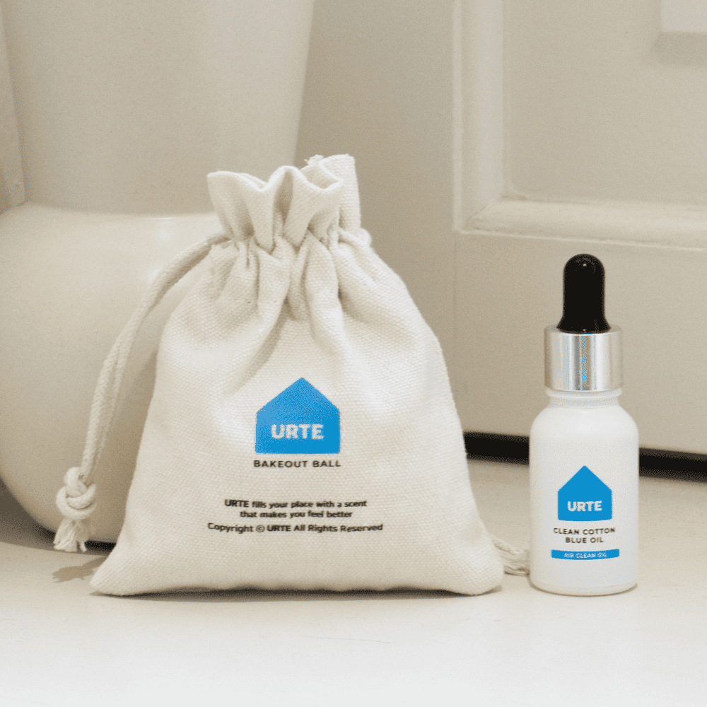 유르테 베이크아웃볼 클린 코튼 블루&오일 SET 화장실 냄새제거 방향제 탈취제 실내 천연 디퓨저