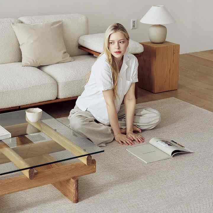 Herringbone 洗えるラグ［8色・9サイズ］