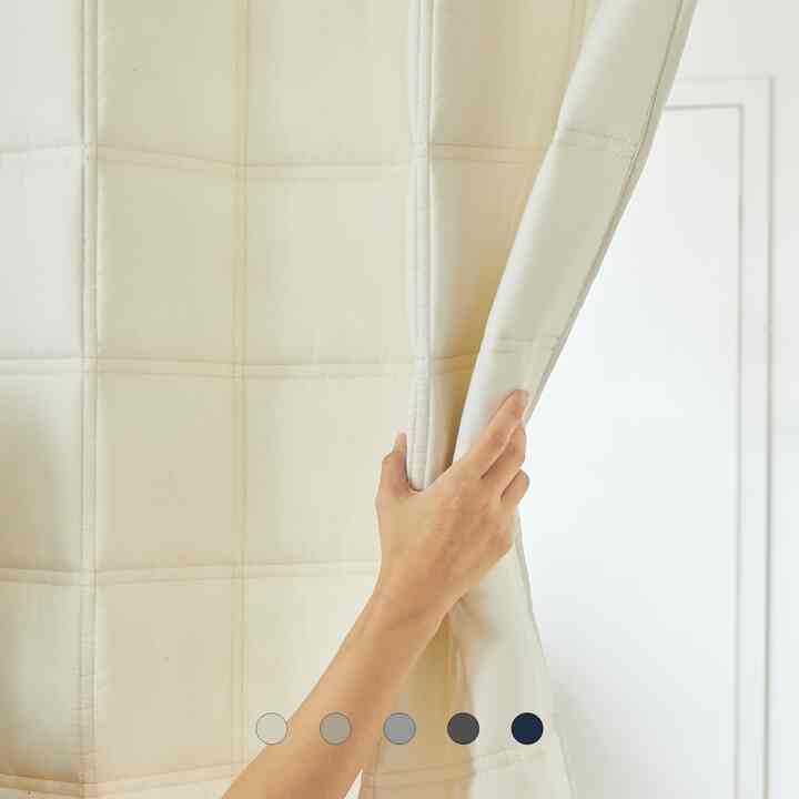 Mons キルティング 防寒カーテン 1枚/2枚［5色］