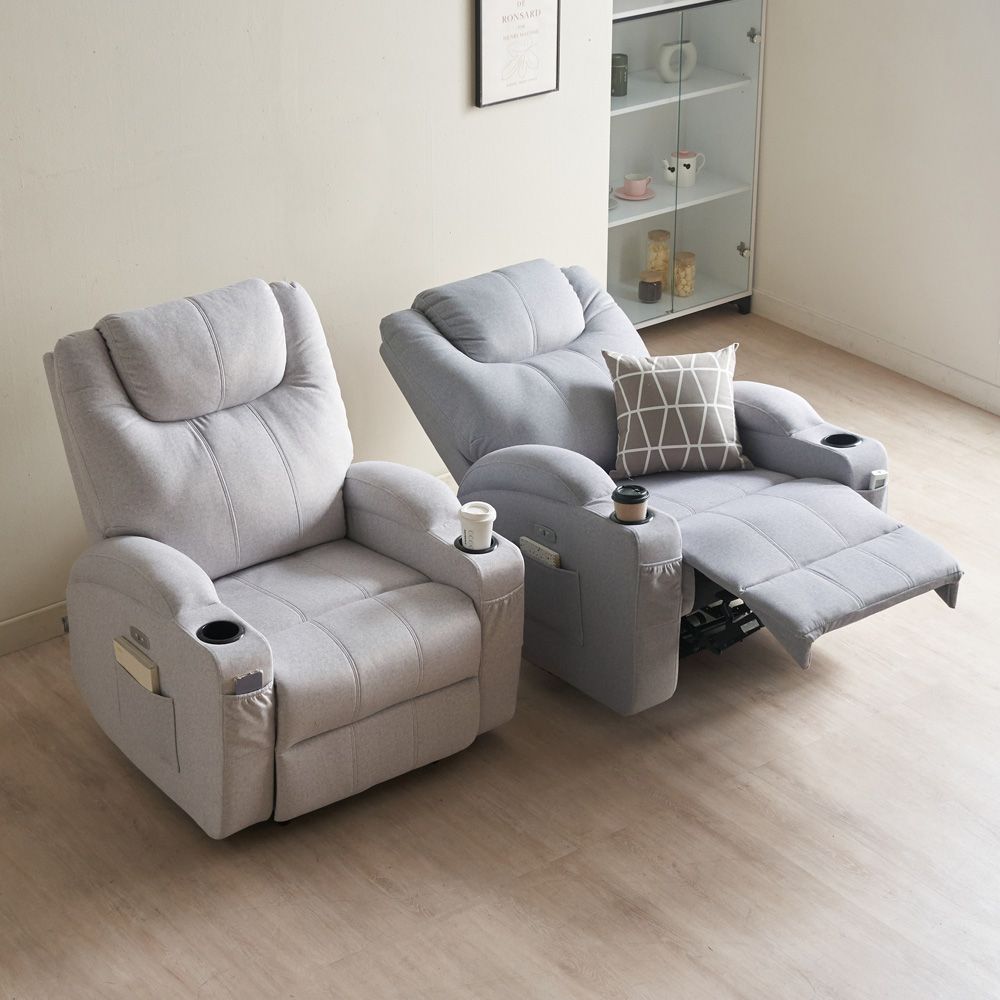 에보니아 이오 아쿠아텍스 1인용 전동 리클라이너 컵홀더형 소파 3colors 