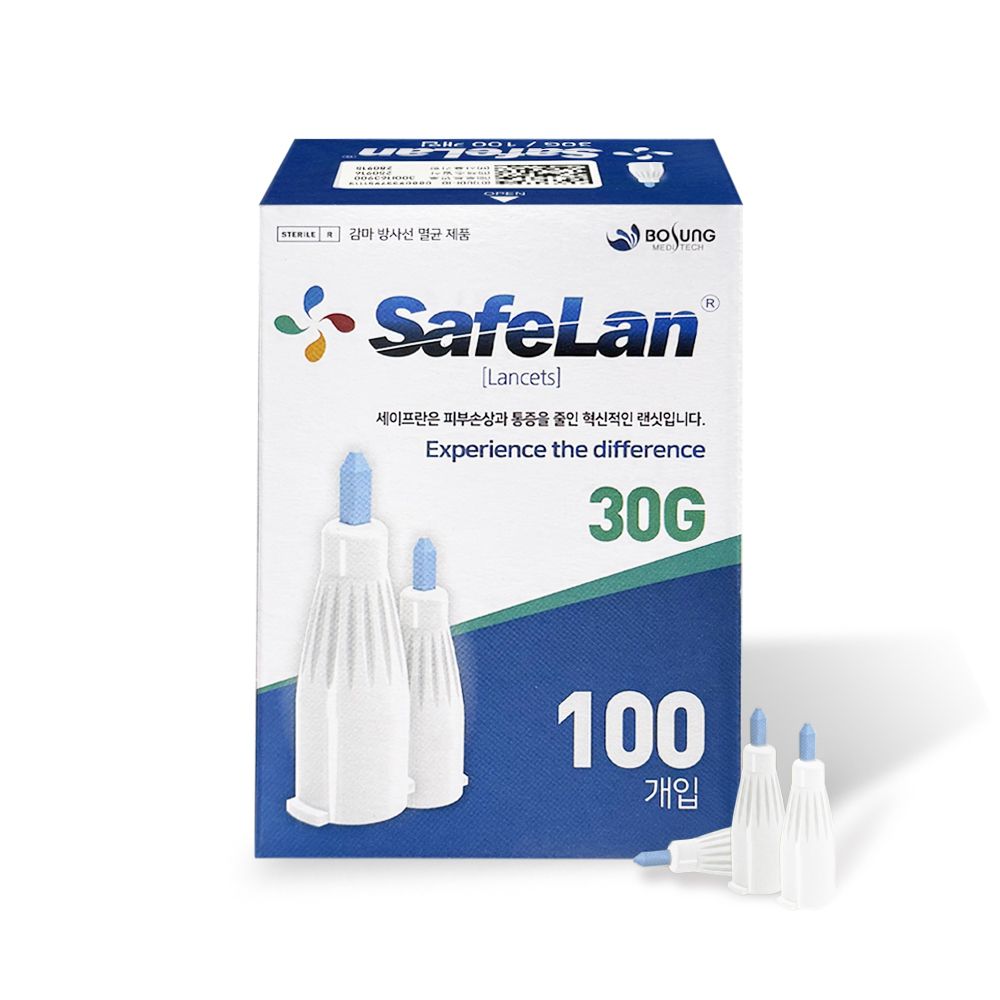 보성메디텍 세이프란 일회용 안전란셋 사혈침 채혈침 26G 30G 100개입