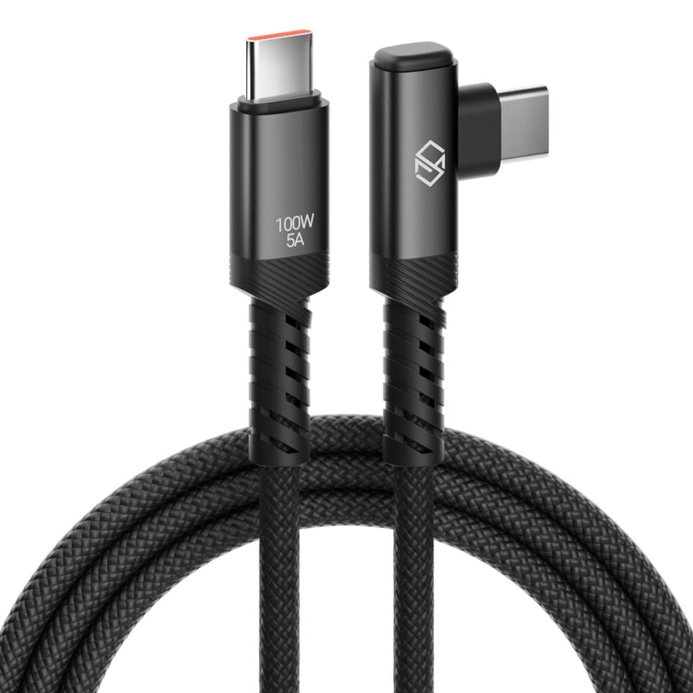 신지모루 L자형 앵글 우븐 패브릭 100W C to C 타입 PD 초고속 충전 케이블 아이폰 갤럭시