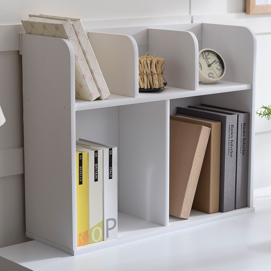 [오늘출발] [신상품] 홈퍼니 심플 60cm 2단 세칸형 책상 미니 책꽂이 6colors