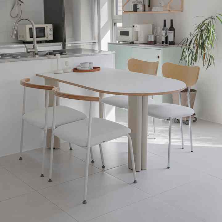 NORNIC HPL 半楕円形テーブル［4色・3サイズ］