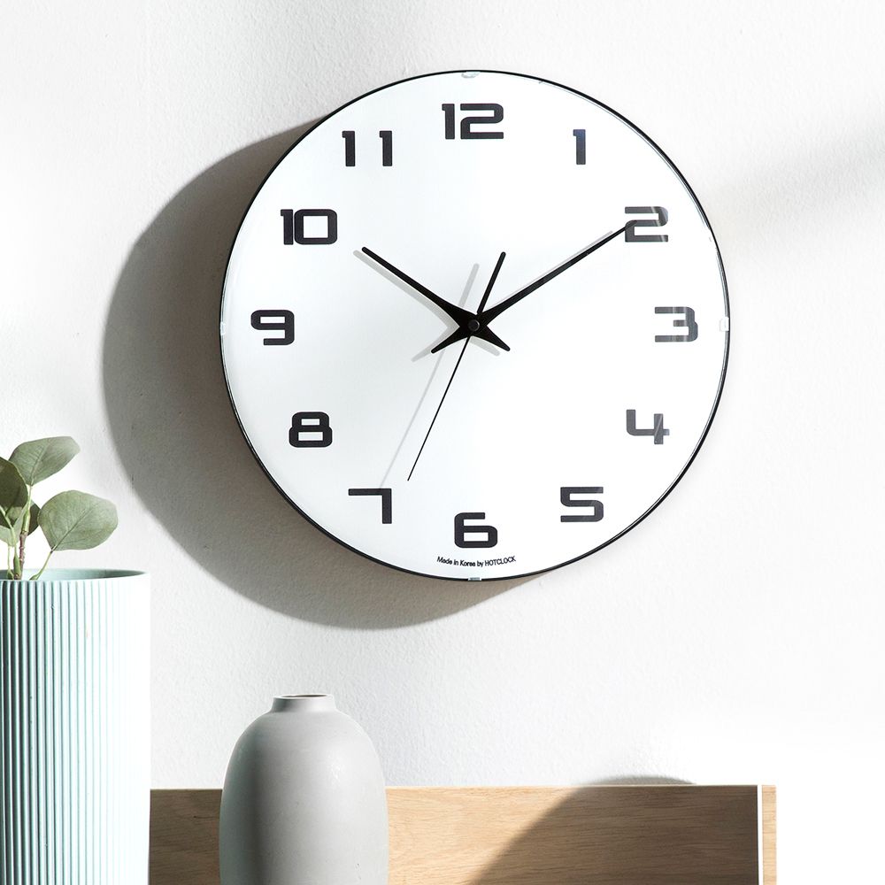 hotclock 290파이 컨벡스라운드 무소음 벽 시계 인테리어 볼록유리 돔형 벽걸이 집들이 선물