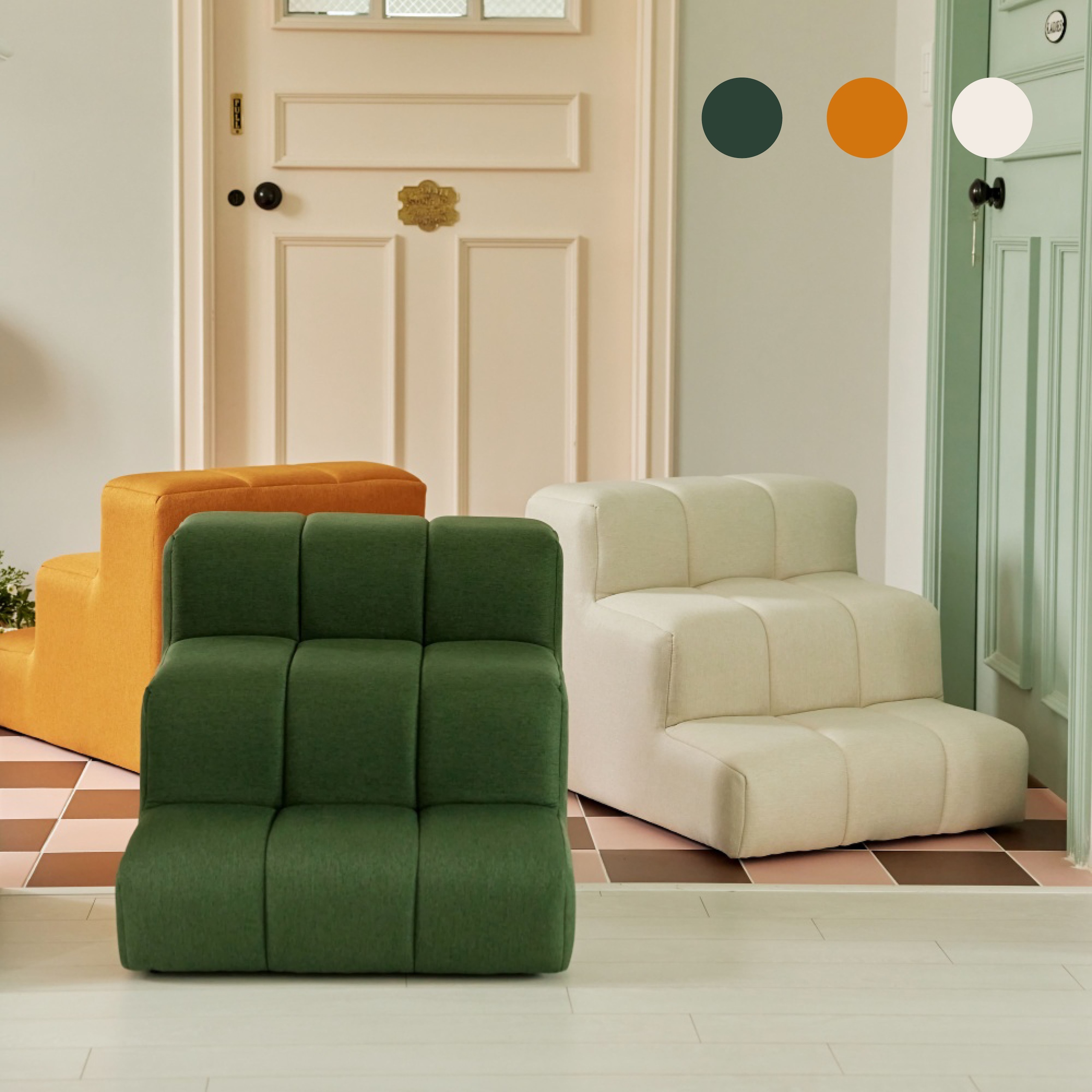 스윙도츠 3단 베르시스텝 3colorsㅣ강아지 계단 논슬립 방수 애견 고양이 펫스텝