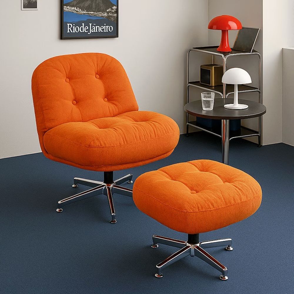 [오늘출발] 에이비퍼니쳐 듀블 이지클린 패브릭 회전 쇼파 안락의자(스툴 추가)