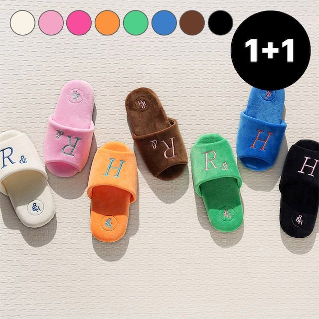 조명 증정! 1+1 벨벳오픈형 룸슈즈 층간소음 거실화 2size 8colors