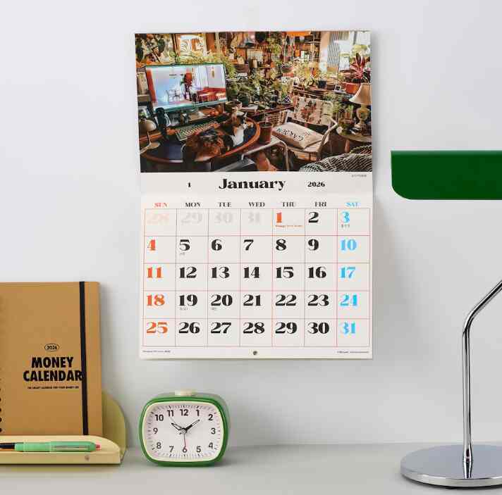 Homes We Love 壁掛けカレンダー 2026