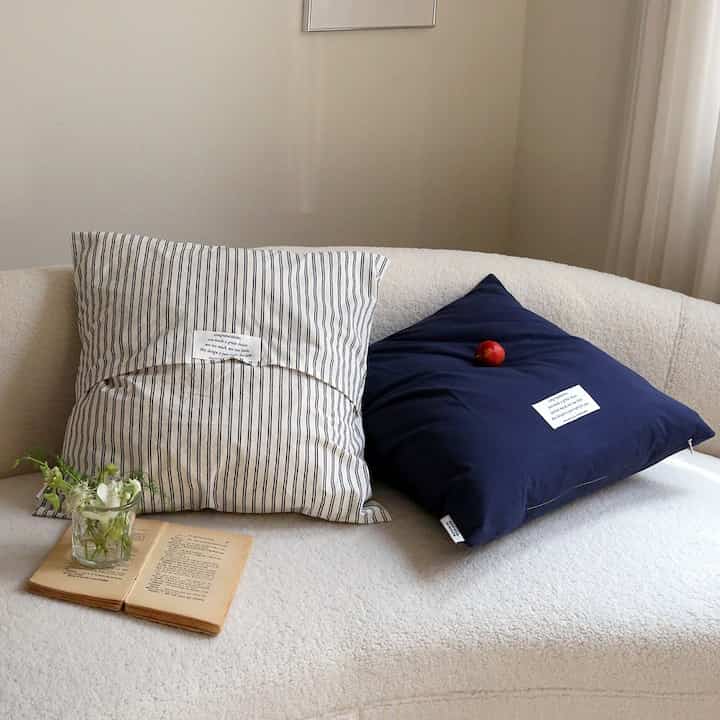 Eton ストライプ クッションカバー