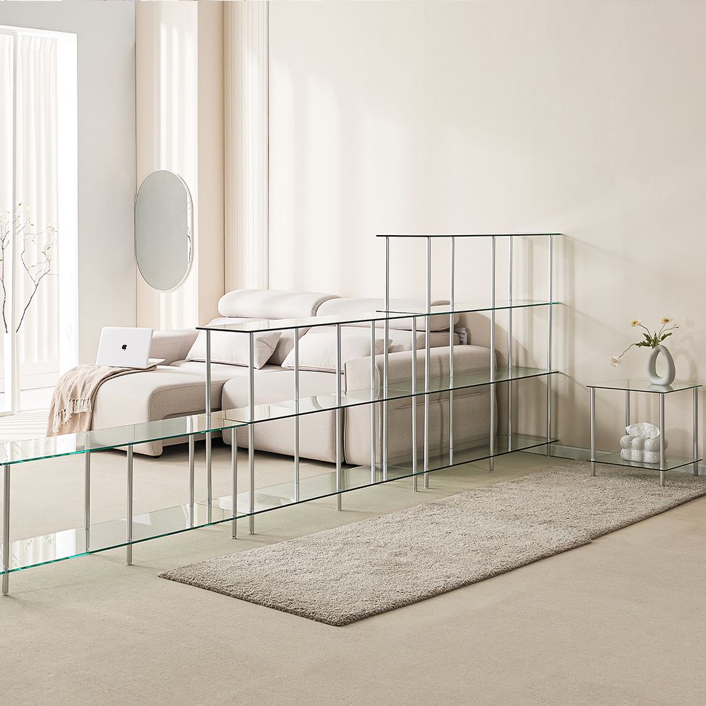 [신상품] 로쏘몰 클린핏 모듈 레미 유리선반(400,1000,1200 / 2단,3단,4단)