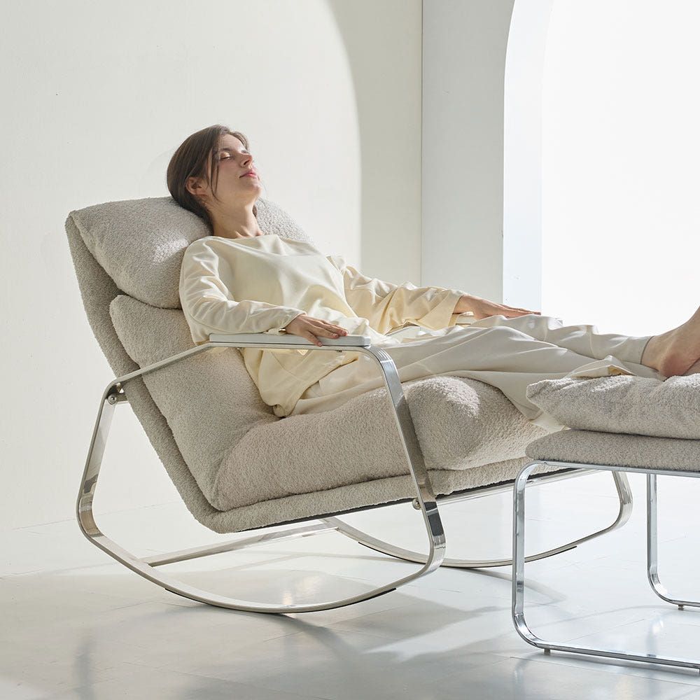 까르엠가구 SF-007 패브릭 안락 수유 흔들 의자 1인용