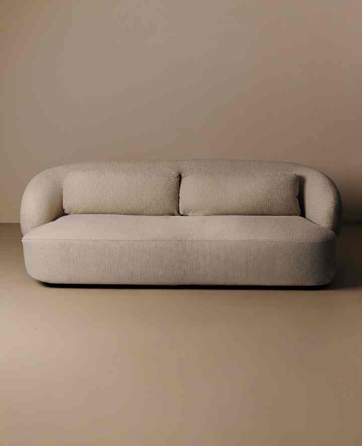 JENNA 3.5人掛け ファブリック ソファ